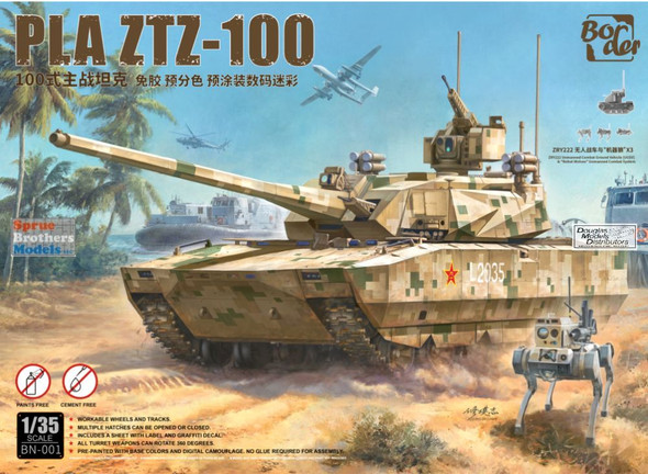 BDMBN001 1:35 Border Model PLA ZTZ-100 Main Battle Tank