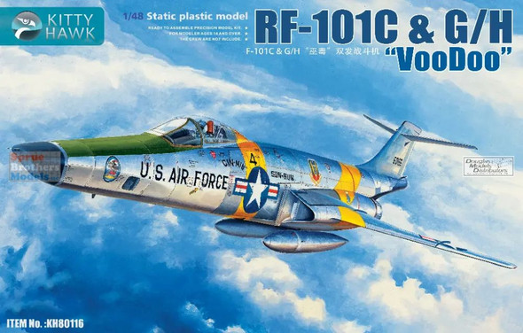 ONEZIMKH80116 1:48 Zimi Model Kitty Hawk RF-101C RF-101G RF-101H Voodoo (BOX DAMAGE)
