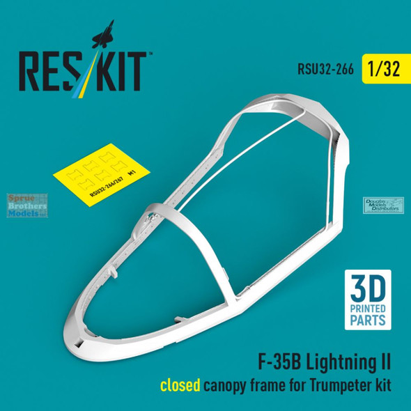 RESRSU320266U 1:32 ResKit F-35B Lightning II Closed Canopy Framing (TRP kit)