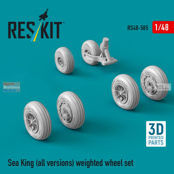 RESRS480585 1:48 ResKit SH-3 Sea King Weighted Wheels Set