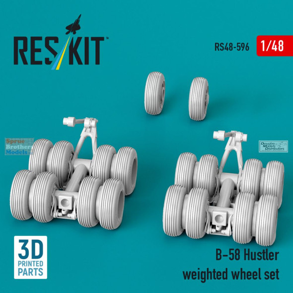 RESRS480596 1:48 ResKit B-58 Hustler Weighted Wheels Set