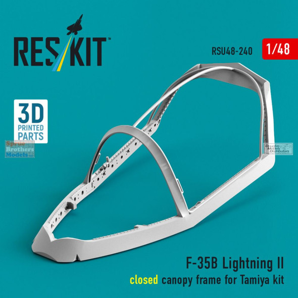 RESRSU480240U 1:48 ResKit F-35B Lightning II Closed Canopy Frame (TAM kit)