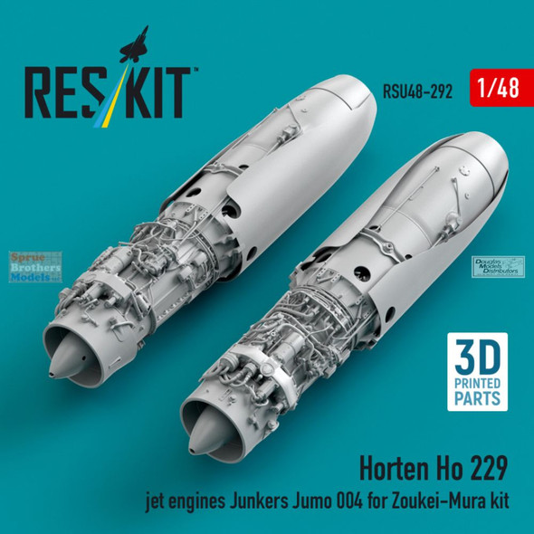 RESRSU480292U 1:48 ResKit Horten Ho229 Engine Set JUMO 004 (ZKM kit)