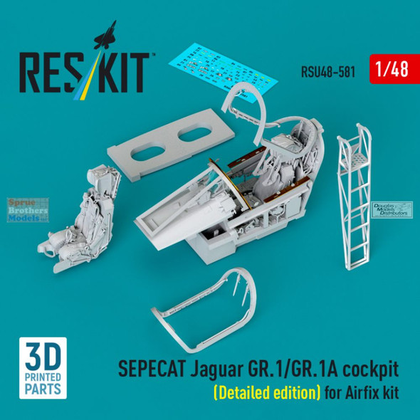 RESRSU480581U 1:48 ResKit Jaguar GR.1/GR.1A Cockpit Set Detailed Edition (AFX kit)