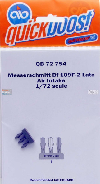 QBT72754 1:72 Quickboost Bf109F-2 Late Air Intake (EDU kit)