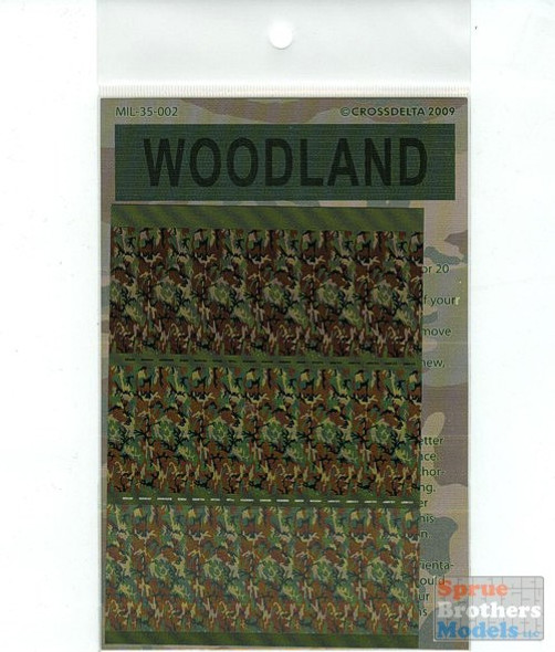 CXDMIL35002 1:35 CrossDelta Woodland Pattern Camouflage Decals #MIL35002