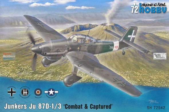 SPH72542 1:72 Special Hobby Ju87D-1/3 Stuka 'Combat & Captured'