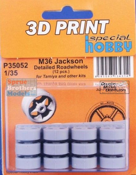 SPHP35052P 1:35 Special Hobby M36 Jackson Detailed Road Wheels (TAM kit)