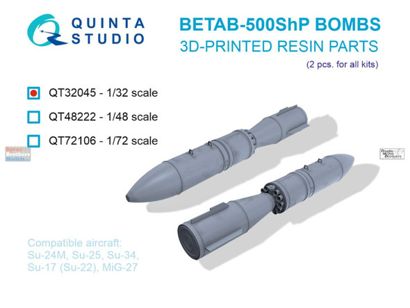 QTSQT32045 1:32 Quinta Studio BETAB-500ShP Bomb Set