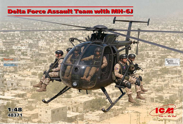 ICM48371 1:48 ICM MH-6J Little Bird with Delta Force Assault Team