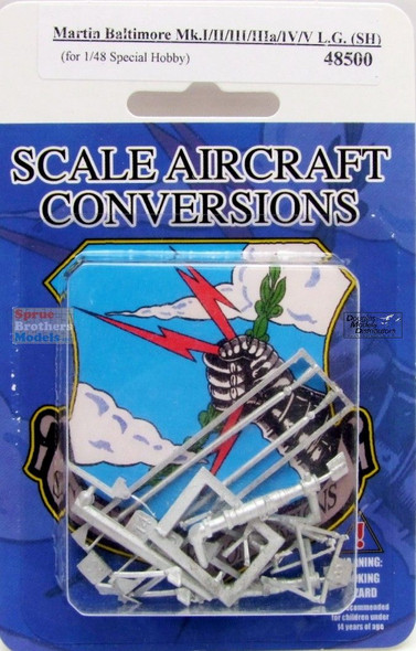 SAC48500 1:48 Scale Aircraft Conversions - Balitmore Mk.I/II/III/IIIa/IV/V Landing Gear (SPH kit)