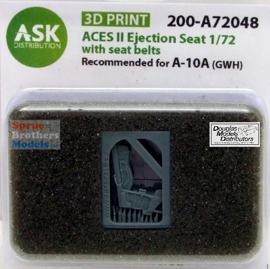 ASKA72048 1:72 ASK/Art Scale Aces II Ejection Seat with Seatbelts [for A-10A Thunderbolt II] (GWH kit)