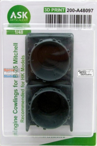 ASKA48097 1:48 ASK/Art Scale B-25 Mitchell Engine Cowlings (HKM kit)