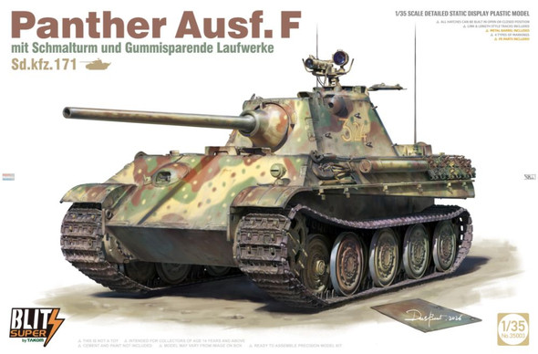 TAK35003 1:35 SuperBlitz by Takom - Panther Ausf.F mit Schmalturm und Gummisparende Laufwerke