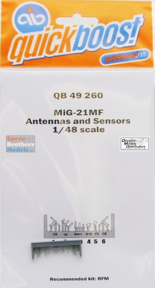 QBT49260 1:48 Quickboost MiG-21MF Fishbed Antennas and Sensors (RFM kit)