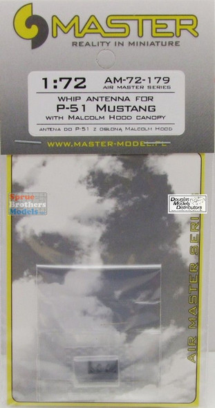 MASAM72179 1:72 Master Model Whip Antenna for P-51 Mustang with Malcolm Hood Canopy