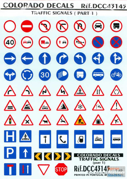 DCC43145 1:43 Decals Colorado - Traffic Signals Part 1