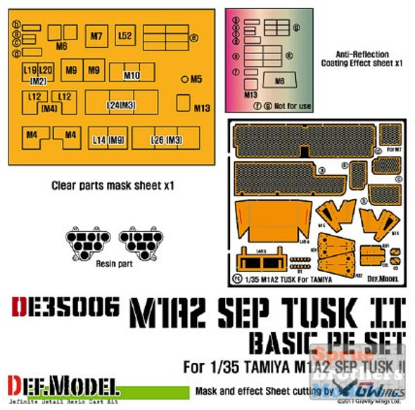 DEFDE35006 1:35 DEF Model M1A2 SEP Tusk II PE Set (TAM kit)