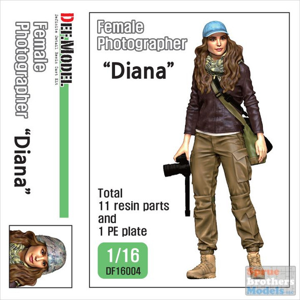 DEFDF16004 1:16 DEF Model Figure Set - Modern Female Photographer "Diana"