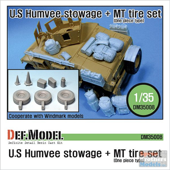 DEFDM35008 1:35 DEF Model US Humvee Stowage + MT Tire Set #DM35008