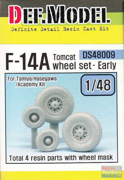 DEFDS48009 1:48 DEF Model F-14A Tomcat Wheel Set-Early (TAM/HAS/ACA kit)
