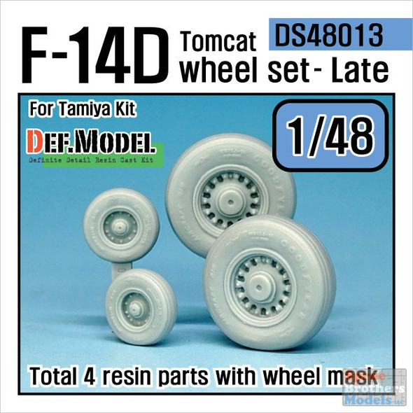 DEFDS48013 1:48 DEF Model F-14D Tomcat Wheel Set-Late (TAM kit)