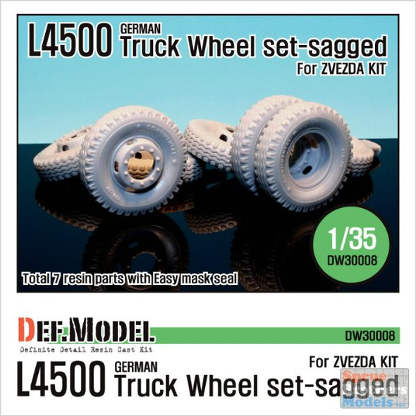 DEFDW30008 1:35 DEF Model German L4500 Truck Sagged Wheel Set (ZVE kit)