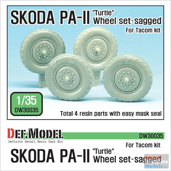DEFDW30035 1:35 DEF Model Skoda PA-II Turtle Sagged Wheel Set (TAK kit)