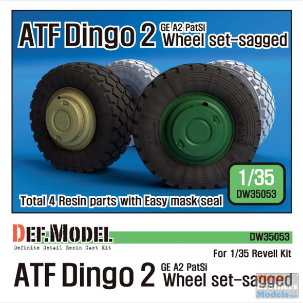 DEFDW35053 1:35 DEF Model ATF Dingo 2 Sagged Wheel Set (REV kit)