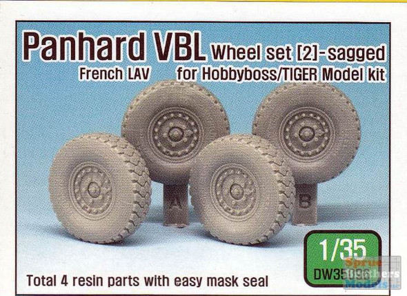 DEFDW35096 1:35 DEF Model Panhard VBL Sagged Wheel Set (TIG/HBS kit)
