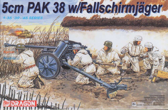 DML6118 1:35 Dragon 5cm PAK 38 with Fallschirmjager