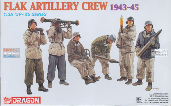 DML6275 1:35 Dragon German Flak Artillery Crew 1943-45 Figure Set