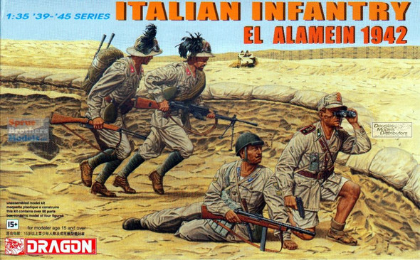 DML6391 1:35 Dragon Italian Infantry, El Alamein 1942 (4 Figures Set)