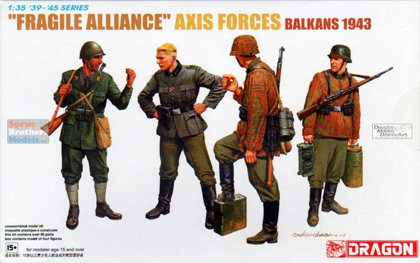 DML6563 1:35 Dragon "Fragile Alliance" Axis Forces Balkan 1943 (4 Figures Set)