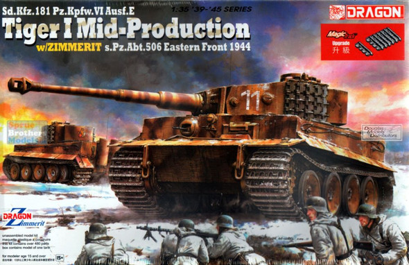 DML6624 1:35 Dragon Sd.Kfz.181 Tiger I Mid Production with Zimmerit s.Pz.Abt.506 Eastern Front 1944