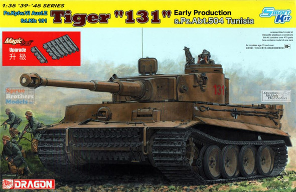 DML6820 1:35 Dragon Sd.Kfz.181 Tiger I "131" Early Production s.Pz.Abt.504 Tunisia