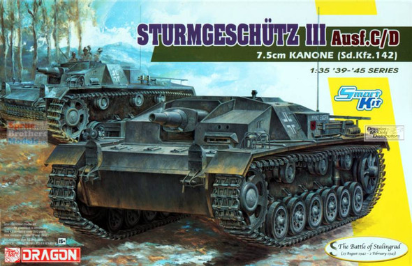 DML6851 1:35 Dragon Sturmgeschutz III Ausf C/D 7.5cm Kanone Sd.Kfz.142
