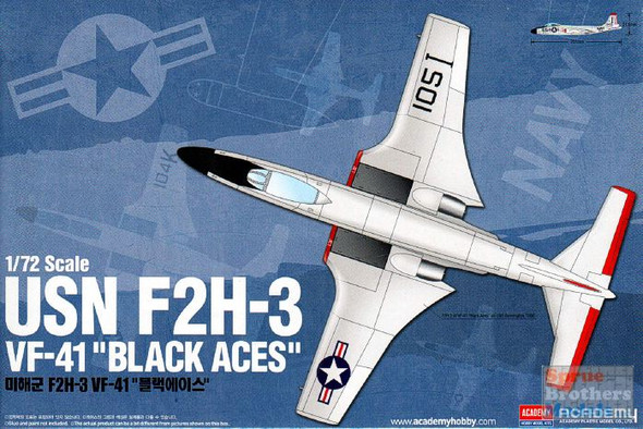 ACA12548 1:72 Academy US Navy F2H-3 Banshee VF-41 Black Aces