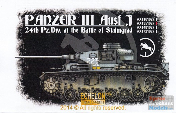 ECH351027 1:35 Echelon Panzer III Ausf J 24th Pz.Div at the Battle of Stalingrad