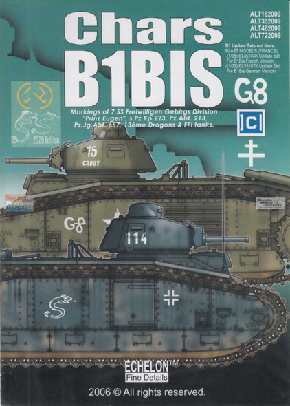 ECH352009 1:35 Echelon Decals - Char B1bis