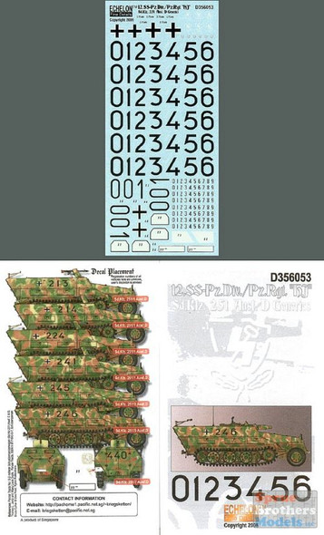 ECH356053 1:35 Echelon 12.SS-Pz.Div./Pz.Rgt. HJ SdKfz  251 Ausf D Generics #356053