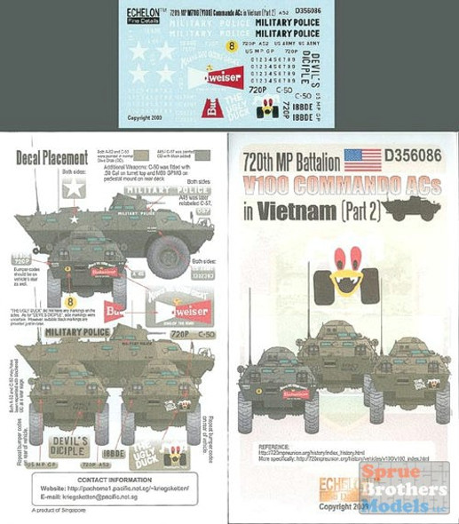 ECH356086 1:35 Echelon 720th MP Btn V100 Commandos in Vietnam (pt2) #356086