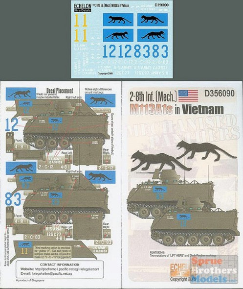 ECH356090 1:35 Echelon 2-8th Inf. (Mech.) M113A1s in Vietnam #356090