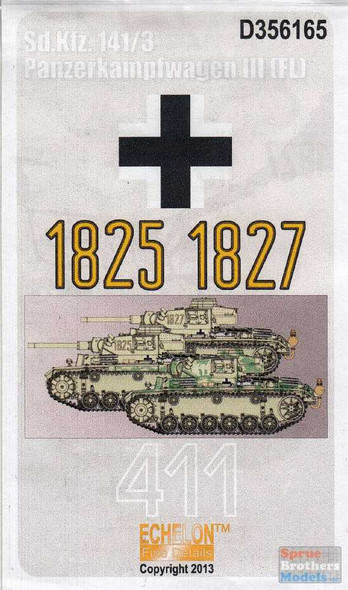 ECH356165 1:35 Echelon Panzer III (FL) Sd.Kfz.141/3