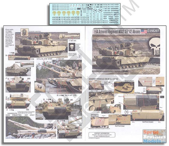 ECH356207 1:35 Echelon 1-64 Armored Regiment M1A2 SEP V2 Abrams