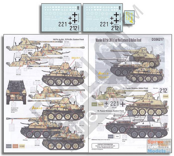 ECH356217 1:35 Echelon Marder III Pak 36(r) on the Eastern & Italian Front