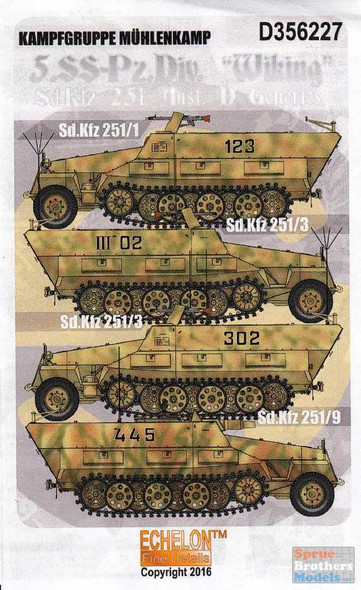 ECH356227 1:35 Echelon 5.SS-pz.Div Wiking Sd.Kfz.251 Ausf D Generics