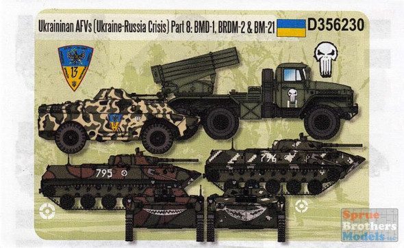 ECH356230 1:35 Echelon Ukrainian AFVs (Ukraine-Russia Crisis) Part 8: BMD-1, BRDM-2 & BM-21