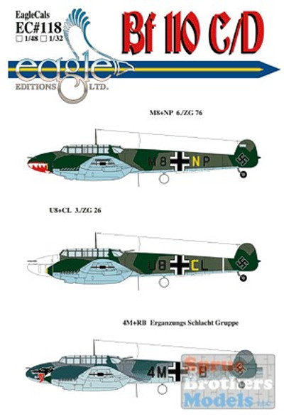 ECL32118 1:32 Eagle Editions Bf 110 C/D #32118