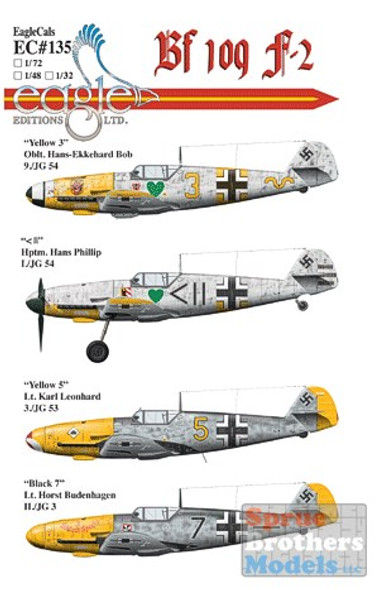 ECL72135 1:72 Eagle Editions Bf 109F-2 JG3 JG 53 JG54 #72135